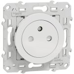 Prise affleurante 2p + t 16a bornes auto - blanc - ovalis - schneider