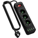 [jamais utilis�] prise d'angle avec usb et type - c, multiprise 3 / 4 / 6 / 8 prises avec interrupteur ...