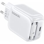 Prise charge murale r�tractable 30 w avec port usb - c et c�ble type c 68 cm, chargeur rapide usb voyage ...