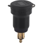 Prise de chargeur d'alimentation de port usb de moto 12v - 24v avec affichage led eu plugblack