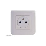 Prise de courant 2p + t surface mosaic legrand blanc complet griffes: avec griffes