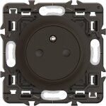 Prise de courant cliane surface confort noir  quiper d'une plaque - legrand