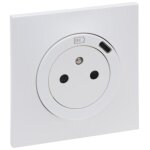 [jamais utilis] prise de courant avec chargeur usb - c 16a blanc - neptune - legrand