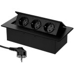 Prise de courant encastr�e, prise encastr�e r�tractable 3 voies, ouverture discr�te, prise de courant ...