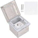 Prise de courant encastr�e au sol, �tanche et ignifug�e, avec port pour c�ble r�seau, norme europ�enne ...