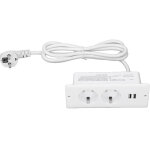 Prise de courant int�gr�e 2 ports usb 10a prise de bureau encastr�e dans hub avec c�ble de 1, 5 m