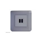 Prise double chargeur usb type - a + type - c mosaic legrand alu complet griffes: avec griffes