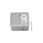 Prise électrique au sol ac250v prise encastrée étanche 2 prises eu prise de courant(gris argenté) Prise électrique au sol ac250v prise encastrée étanche 2 prises eu prise de courant(gris argenté)