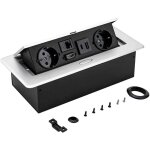 Prise encastrable plan de travail, prise de table, encastr�e 6 prises cuisine bo�te de sol pop - up, ...