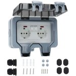[jamais utilis�] prise exterieure etanche 16a ip66 double prise de courant et volet de protection multiprise ...