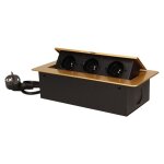 Prises mont�es sur le plateau 3x2p + z bord frais� plat 1, 5 m dor� - on - 1337 / c