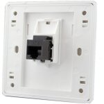 Prise murale r�seau double canal at6 gigabit rj45 lan, prise de courant internet droite avant, 86x86mm ...