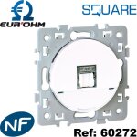 Prise murale rj45 blanche ou anthracite square - type de prise rj45 - double prise rj45 stp cat6 grade ...