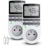 Prises programmables digitales (lot de 2) avec minuterie numérique journalière / hebdomadaire, Écran ... Prises programmables digitales (lot de 2) avec minuterie numérique journalière / hebdomadaire, Écran ...