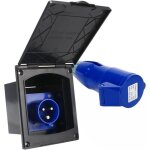 Prise de raccordement encastr�e ext�rieure 230a �tanche et prot�g�e contre les uv ip44 convient pour ...