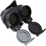 Prise de remorque 13 � 7 broches 12n 12s double adaptateur convertisseur prise europ�enne pour voiture, ...