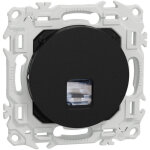 Prise rj45 cat6a stp noire compatible grade 3 odace (s940477)
