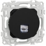 Prise rj45 cat6a stp noire compatible grade 3 odace (s940477)
