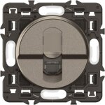 Prise rj45 c�liane cat�gorie 6 ftp - enjoliveur titanium et support - legrand