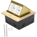 Prise de sol escamotable standard ue � 2 positions, prise de bureau en laiton dor� 16 a ac250 v