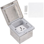 Prise de sol �tanche en alliage de zinc et polycarbonate, de type ouvert, argent�e, 250 v ca.