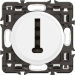 Prise téléphone céliane 8 contacts en t blanc + support, à équiper d'une plaque - legrand Prise téléphone céliane 8 contacts en t blanc + support, à équiper d'une plaque - legrand