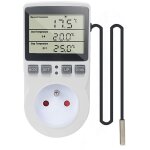 Prise thermosta, regulateur de temperature numerique, 220v chauffage refroidissement avec sonde, lcd ...
