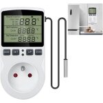 Prise thermostat, 220v thermostat terrarium, thermostat prise thermostat avec sonde, chauffage refroidissement ...