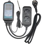 Prise thermostat num�rique avec 2 relais 220v sonde, controleur temp�rature chauffage refroidissement ...