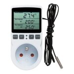 Prise thermostat, régulateur de température, minuterie numérique programmable avec sonde, prise thermostat ... Prise thermostat, régulateur de température, minuterie numérique programmable avec sonde, prise thermostat ...