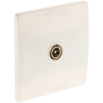 Prise tv encastrable blanche - installation facile