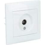Prise tv encastre 9, 52mm zyna - blanc - zenitech