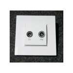 Schneider electric - prise tv - fm derivation blanc polaire complet avec support et plaque altira schneider ...