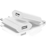 Prise usb secteur, (2 pack) embout adaptateur usb charguer pour i phone, samsung, xiaomi, smartphones, ...