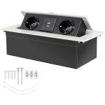 Prise usb de table, multiprise rétractable pour table encastrée blanche, multiprise d'angle avec 2 prises ... Prise usb de table, multiprise rétractable pour table encastrée blanche, multiprise d'angle avec 2 prises ...