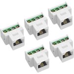 Prise � vis rj11 cat3, 5 pi�ces, prise keystone pour t�l�phone avec borne � vis sur la carte de d�rivation, ...