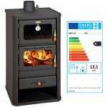 Prity ? po�le � bois avec four 12, 1 kw ? rendement 77, 7 % ? classe a ? four int�gr� avec thermom�tre ...