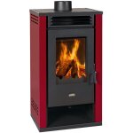 Prity - po�le � bois avec four k2 gt ? 8, 1 kw, ivoire, classe a + , rendement 80, 4 %