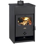 Prity - po�le � bois kcp d ? 9, 3 kw, noir graphite, plaque sup�rieure en fonte, classe a +