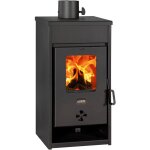 Prity - pole  bois kop d ? 8, 7 kw, noir graphite, classe a, design compact