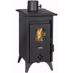 Prity - po�le � bois mini d ? 6, 3 kw, noir graphite, classe a, design compact