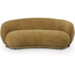 Canap� design courbe style contemporain rembourr� en chenille - curvy moutarde