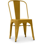 Privatefloor - chaise en acier de salle  manger - design industriel - nouvelle dition - stylix dor ...