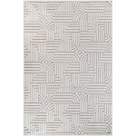 Privatefloor - grand tapis design contemporain et moderne - beige (160x230 cm) - rosella beige