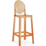 Privatefloor - tabouret de bar avec dossier - design transparent - 75cm - victoria queen orange transparent ... Privatefloor - tabouret de bar avec dossier - design transparent - 75cm - victoria queen orange transparent ...