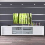 Pro et discount - meuble tv laqu blanc 240 cm avec 8 rangements buffet design morderne
