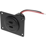 Procar - power usb - c double prise pd / qc sans led avec plaque de montage charge de courant max=3 a ...