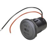 Power usb - c prise encastre pd / qc ev ou led max. 50 watts charge de courant max=3 a 12 ou 24 v / ...