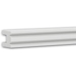 Cimaise profhome 651816 frise moulure en stuc moulure d�corative design moderne blanc 2 m