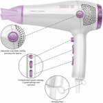 Proficare - ht3020 sche - cheveux professionnel ionique 2 vitesses 3 temp cordon rtractable 2000w blanc ...